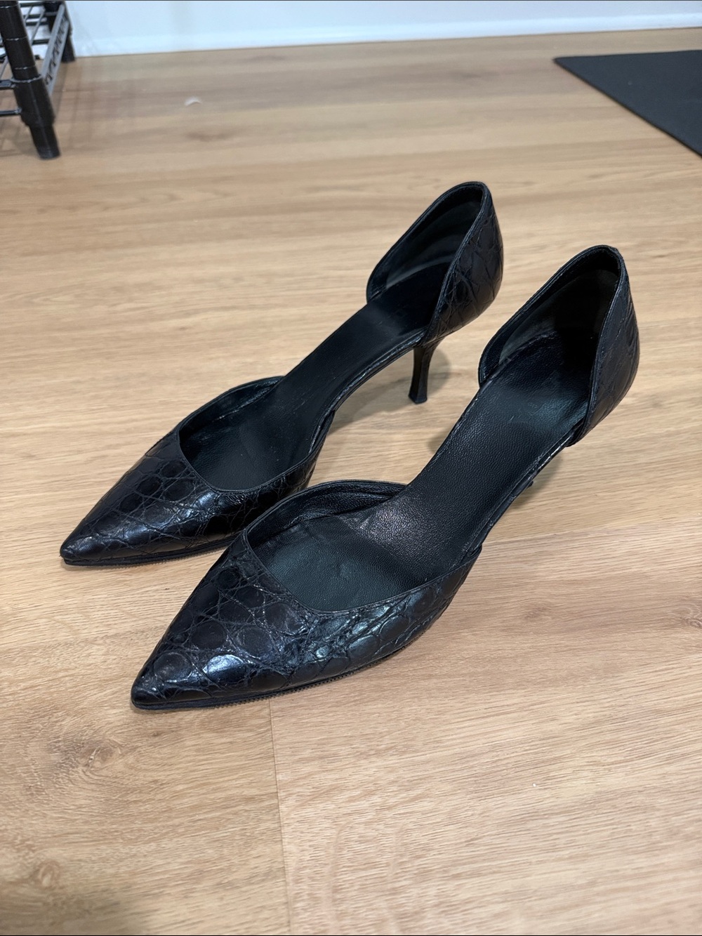 Prada Black Pointed-Toe Heels